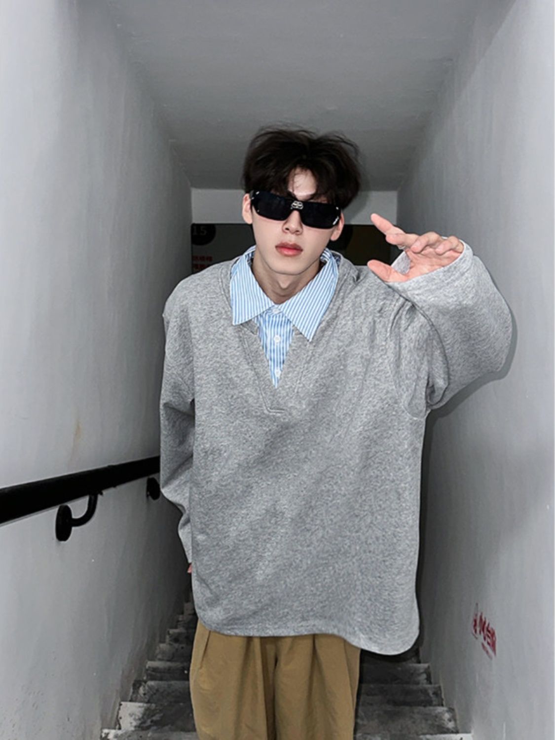 Outdoor Adventure Windbreaker - Felpe da uomo senza cappuccio Kpop