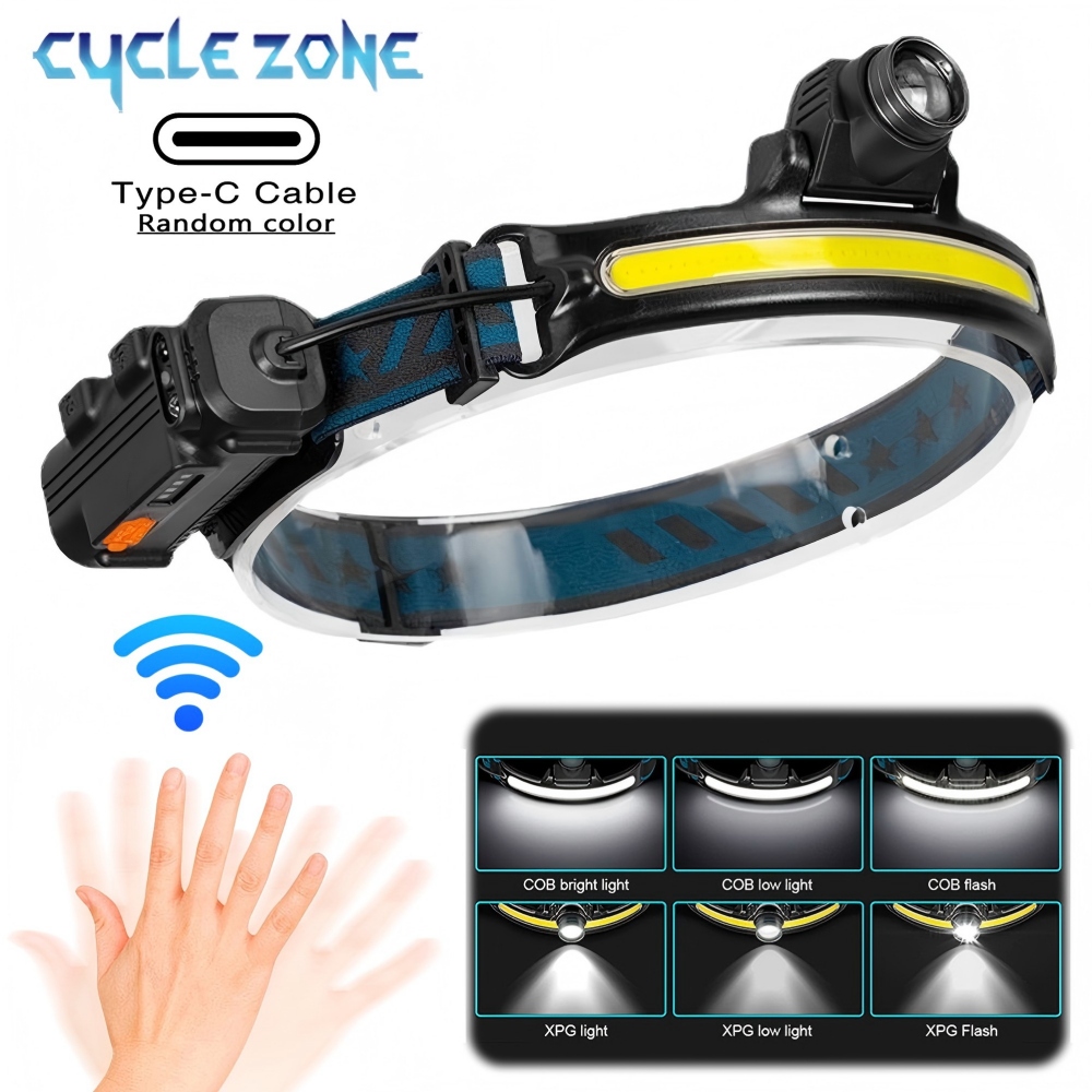 Outdoor Adventure Zone - Potente lampada frontale con sensore LED